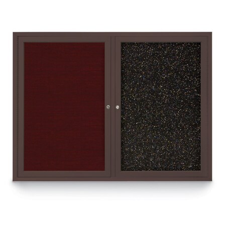 United Visual Products Corkboard, Apricot/Black, 36" x 36" UV403-BLACK-APRICOT